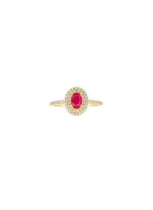 首图 - 点击放大 - LC COLLECTION JEWELLERY - Diamond Ruby 18K Gold Ring — Size US 7