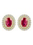 首图 - 点击放大 - LC COLLECTION JEWELLERY - Diamond Ruby 18K Gold Stud Earrings