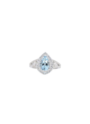 首图 - 点击放大 - LC COLLECTION JEWELLERY - Diamond Semi Precious Gem 14K White Gold Ring — Size US 7