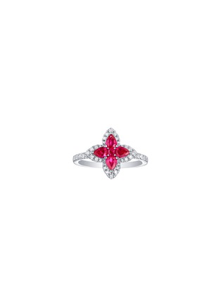 首图 - 点击放大 - LC COLLECTION JEWELLERY - Diamond Ruby 18K White Gold Ring — Size US 7