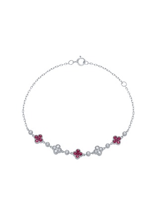 首图 - 点击放大 - LC COLLECTION JEWELLERY - Diamond Ruby 14K White Gold Bracelet — Size 7