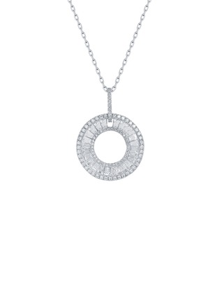 首图 - 点击放大 - LC COLLECTION JEWELLERY - Diamond 18K White Gold Circle Pendant Necklace