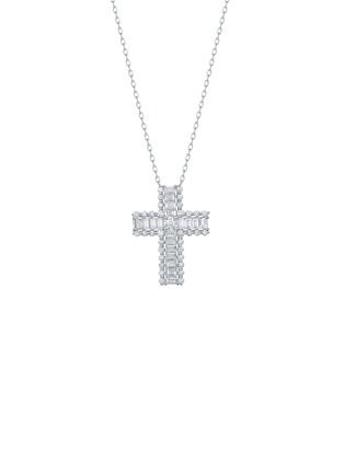 首图 - 点击放大 - LC COLLECTION JEWELLERY - Diamond 18K White Gold Cross Pendant Necklace