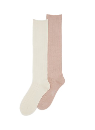 首图 –点击放大 - SHLEEP - Merino Silk Seamless Knit Long Socks — Set of 2