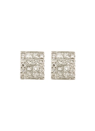 首图 - 点击放大 - LC COLLECTION JEWELLERY - Diamond 18K White Gold Stud Earrings