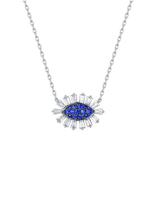 首图 - 点击放大 - LC COLLECTION JEWELLERY - Diamond Sapphire 18K White Gold Pendant Necklace