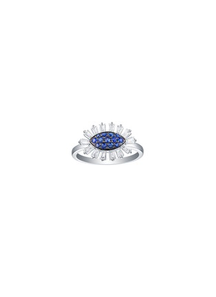 首图 - 点击放大 - LC COLLECTION JEWELLERY - Diamond Sapphire 18K White Gold Ring — Size US 6.5