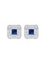 首图 - 点击放大 - LC COLLECTION JEWELLERY - Diamond Sapphire 18K White Gold Stud Earrings