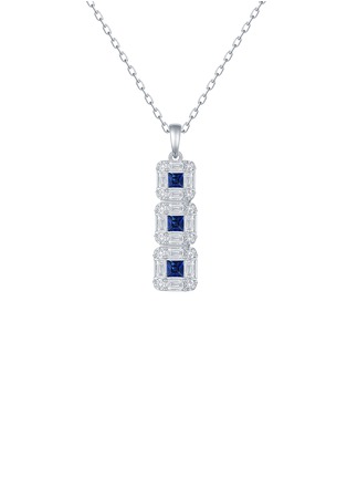 首图 - 点击放大 - LC COLLECTION JEWELLERY - Diamond Sapphire 18K White Gold Pendant Necklace