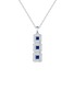 首图 - 点击放大 - LC COLLECTION JEWELLERY - Diamond Sapphire 18K White Gold Pendant Necklace