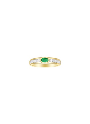 首图 - 点击放大 - LC COLLECTION JEWELLERY - Diamond Emerald 18K Gold Ring — Size US 7