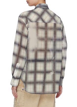 背面 - 点击放大 - MO&CO. - Paint Motif Plaid Cotton Shirt