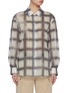 首图 - 点击放大 - MO&CO. - Paint Motif Plaid Cotton Shirt