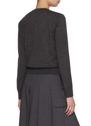 背面 - 点击放大 - MO&CO. - V-Neck Cropped Wool Cardigan