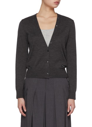 首图 - 点击放大 - MO&CO. - V-Neck Cropped Wool Cardigan