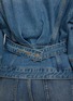  - MO&CO. - Belted Cropped Denim Jacket