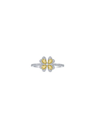 首图 - 点击放大 - LC COLLECTION JEWELLERY - Diamond Natural Yellow Diamond 18K Gold Clover Motif Ring  — Size US 7