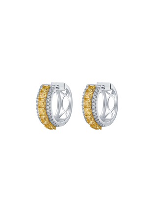 首图 - 点击放大 - LC COLLECTION JEWELLERY - Diamond Natural Yellow Diamond 18K Gold Hoop Earrings