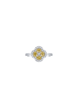 首图 - 点击放大 - LC COLLECTION JEWELLERY - Diamond Natural Yellow Diamond 18K Gold Clover Motif Ring  — Size US 7