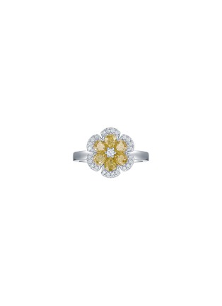 首图 - 点击放大 - LC COLLECTION JEWELLERY - Diamond Natural Yellow Diamond 18K Gold Floral Motif Ring  — Size US 7