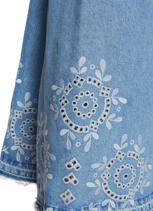  - GANNI - Broderie Anglaise Denim Mini Dress