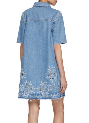 背面 - 点击放大 - GANNI - Broderie Anglaise Denim Mini Dress