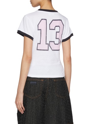 背面 - 点击放大 - GANNI - Graphic Print Cropped Cotton T-Shirt