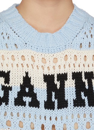  - GANNI - Logo Open Knit Vest