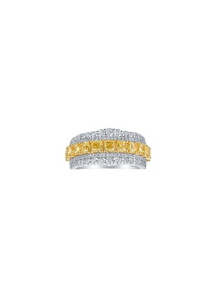 首图 - 点击放大 - LC COLLECTION JEWELLERY - Diamond 18K White Yellow Gold Ring — US 7