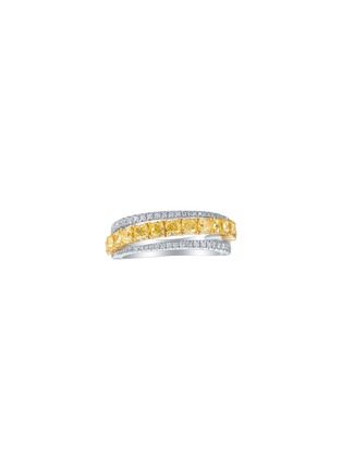 首图 - 点击放大 - LC COLLECTION JEWELLERY - Diamond 18K White Yellow Gold Ring — US 7