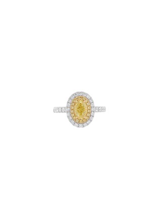 首图 - 点击放大 - LC COLLECTION JEWELLERY - 18K White Gold Diamond Yellow Diamond Ring — Size US 6