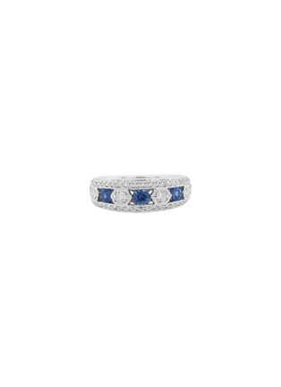 首图 - 点击放大 - LC COLLECTION JEWELLERY - 18K White Gold Diamond Sapphire Ring — Size US 7