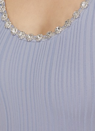  - SELF-PORTRAIT - Diamanté Embellished Ribbed Midi Dress