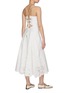 背面 - 点击放大 - SELF-PORTRAIT - Cut-Out Embroidery Half Pleated Cotton Midi Dress