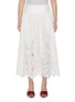 首图 - 点击放大 - SELF-PORTRAIT - Cut-Out Embroidery Cotton Midi Skirt