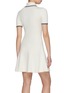 背面 - 点击放大 - SELF-PORTRAIT - Diamanté Embellished Beaded Logo Cotton Wool Cashmere Polo Dress
