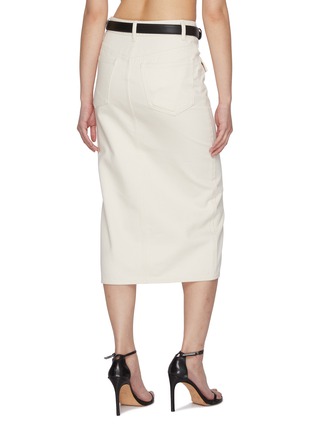 背面 - 点击放大 - SELF-PORTRAIT - Belted Denim Midi Skirt