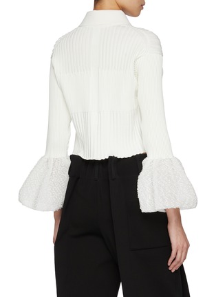 背面 - 点击放大 - CFCL - Fluted Sleeve Cropped Shirt Cardigan