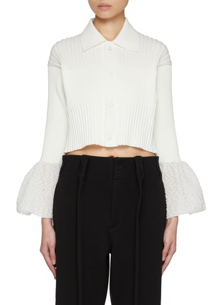 首图 - 点击放大 - CFCL - Fluted Sleeve Cropped Shirt Cardigan