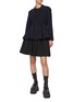 模特儿示范图 - 点击放大 - CFCL - Hypha Collarless Flared Jacket