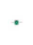 首图 - 点击放大 - LC COLLECTION JEWELLERY - Platinum Emerald Diamond Ring — Size US 6