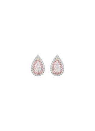 首图 - 点击放大 - LC COLLECTION JEWELLERY - 18K Gold Diamond Pink Diamond Stud Earrings