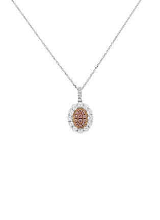 首图 - 点击放大 - LC COLLECTION JEWELLERY - 18K Rose Gold Platinum Diamond Pink Diamond Pendant Necklace