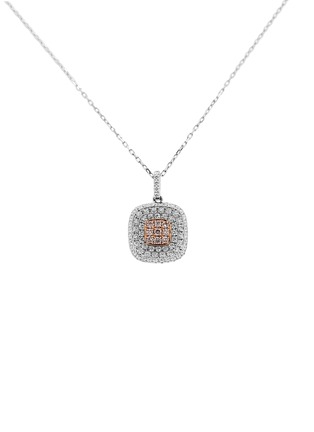 首图 - 点击放大 - LC COLLECTION JEWELLERY - 18K Rose Gold Platinum Diamond Pink Diamond Pendant Necklace