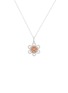 首图 - 点击放大 - LC COLLECTION JEWELLERY - 18K Rose Gold Platinum Diamond Pink Diamond Pendant Necklace