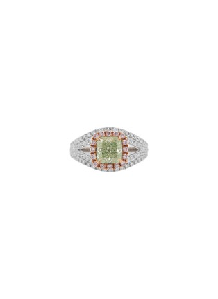 首图 - 点击放大 - LC COLLECTION JEWELLERY - 18K White Gold Diamond Light Yellow Green Diamond Ring — Size US 6