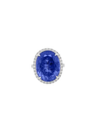 首图 - 点击放大 - LC COLLECTION JEWELLERY - Platinum Diamond Tanzanite Ring — Size US 6