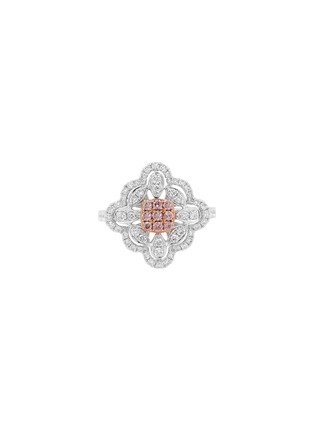 首图 - 点击放大 - LC COLLECTION JEWELLERY - 18K Rose Gold Platinum Diamond Ring — Size US 6