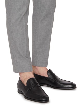 模特儿示范图 - 点击放大 - MAGNANNI - Leather Penny Loafers