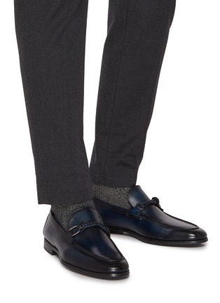 模特儿示范图 - 点击放大 - MAGNANNI - 皮革乐福鞋